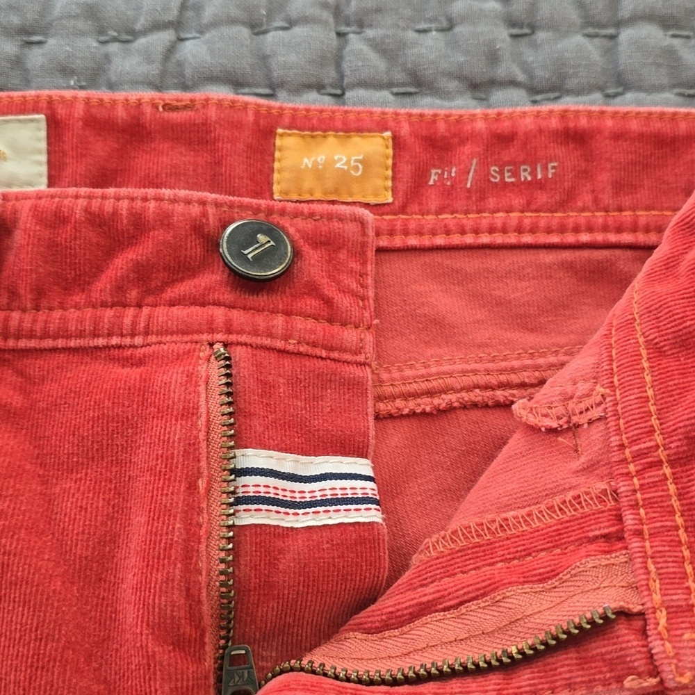 Pilcro And The Letterpress Rust Serif Skinny Corduroy Pants - Picture 3 of 15